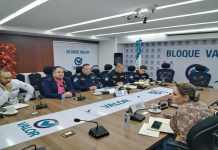El director de la PNC, Davi Boteo, acudió a una reunión con la diputada Sandra Jovel. Foto: La Hora