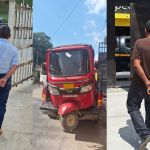 Detenidos y vehiculo con reporte de robo recuperado por operativos de DIEC. Foto La Hora: PNC