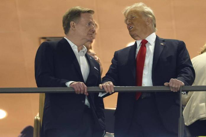 Donald Trump llegó al Super Bowl LIX