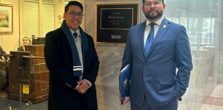 El primer Subsecretario General del MP, Erick Schaeffer, y el Secretario de Asuntos Internacionales, Eduardo Mejía, hicieron una gira por EE. UU. Foto: La Hora / MP.