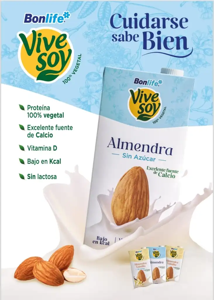 Según confirmó la marca, este producto es 100% producido con almendras guatemaltecas. Diseño: Vivesoy.