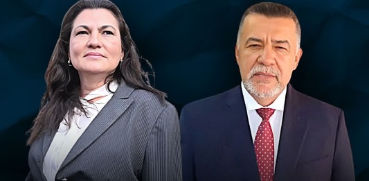 La exjueza Patricia Gamez y el exrector Estuardo Gálvez