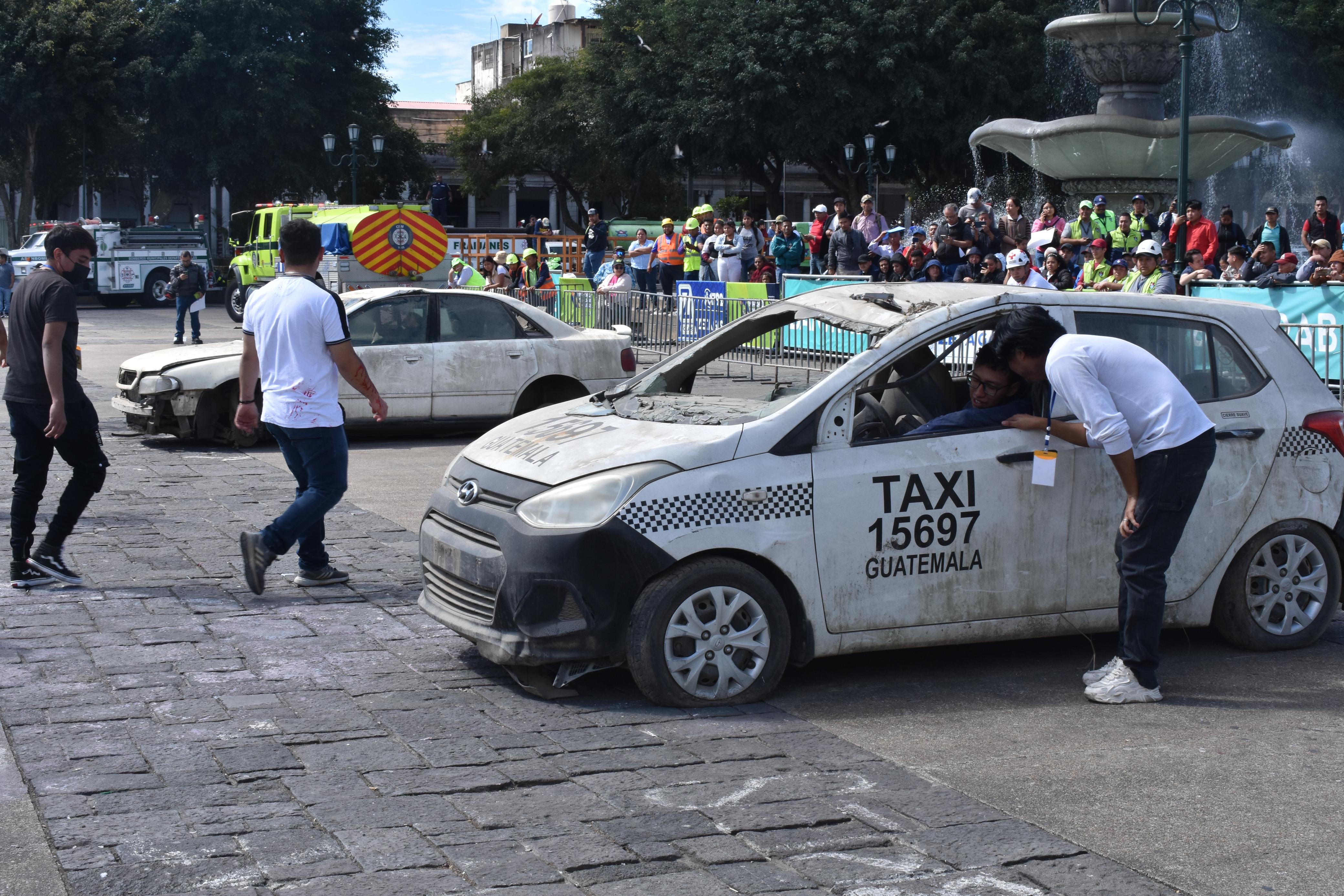 Macrosimulacro de terremoto en Ciudad de Guatemala.