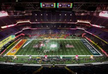 Los Chiefs de Kansas City participan en la noche inaugural del Super Bowl, el lunes 3 de febrero de 2025, en Nueva Orleans. Foto La Hora: AP