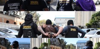 Autoridades capturaron a cuatro miembros de la clica "Corner Gangster" de la pandilla del "Bario 18", en la aldea Lo de Rodríguez.