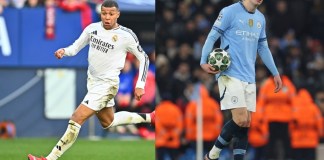 Real Madrid y Manchester City juegan este miércoles la vuelta de los playoffs por un boleto para los octavos de final de la UEFA Champions League. Foto La Hora: AP