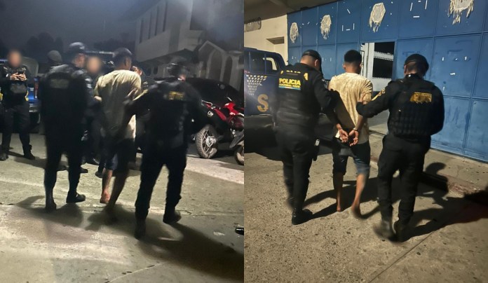 Agentes de la PNC capturaron a un presunto sicario luego de un enfrentamiento armado contra el detenido en Ayutla, San Marcos.