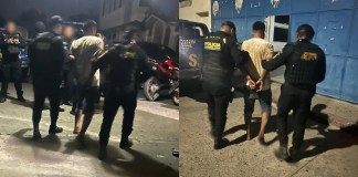 Agentes de la PNC capturaron a un presunto sicario luego de un enfrentamiento armado contra el detenido en Ayutla, San Marcos.