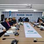 El subjefe del Departamento de Tránsito de la PNC, David de la Paz, informa de las campañas que han lanzado para educación vial. Foto: La Hora