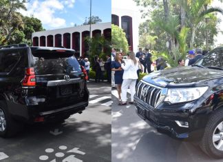 Durante las elecciones para la junta Directiva y Tribunal de Honor del CANG se pudieron observar una de vehículos con las placas tapadas con un material desconocido.