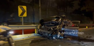 Video: Vehículo que conducía en sentido contrario y camión colisionan a cercanías del puente el Incienso