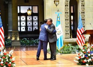 Marco Rubio felicito al presidente Bernardo Arévalo por su posición y compromiso en cuanto al respeto y defensa de la democracia. Foto La Hora: Daniel Ramírez