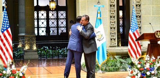 Marco Rubio felicito al presidente Bernardo Arévalo por su posición y compromiso en cuanto al respeto y defensa de la democracia. Foto La Hora: Daniel Ramírez