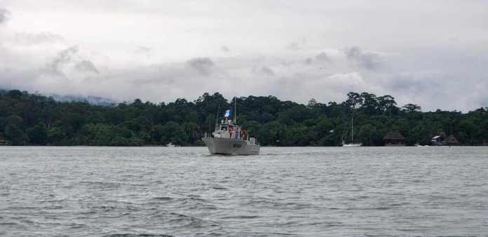 Autoridades mantienen monitoreo en aguas del Atlántico. Foto La Hora: Ejército de Guatemala