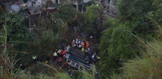 Accidente de bus extraurbano en la zona 6