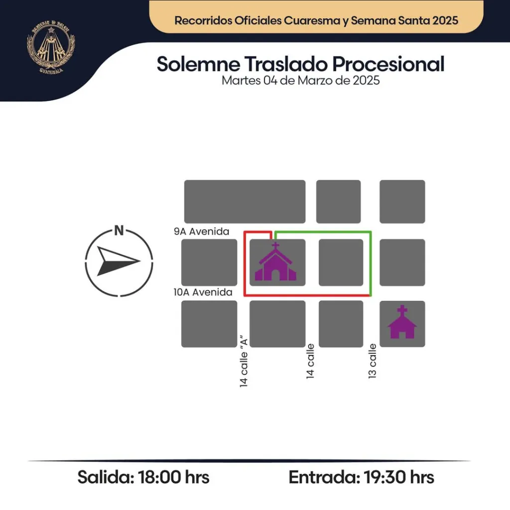 Recorrido del cortejo procesional de Jesús de la Indulgencia. Foto La Hora: Beaterio de Belén