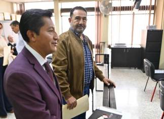 Tribunal autorizó devolución de caución económica a Samuel Morales. Foto La Hora: Fabricio Alonzo