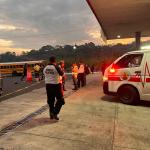 Ataque armado en carretera a El Salvador. Foto: CVB / La Hora