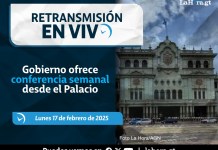 La Secretaría de Comunicación Social de la Presidencia realiza su conferencia de prensa semanal, en la que se dirige a periodistas desde el Palacio Nacional de la Cultura. Foto La Hora- Diseño_ Roberto Altán