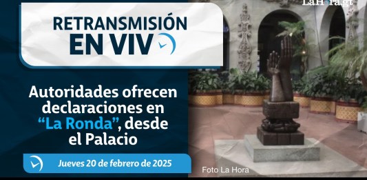 Autoridades participan este jueves 20 de febrero en la “Ronda”, espacio en donde responderán a preguntas de medios de comunicación. Foto La Hora: Diseño- Roberto Altán.