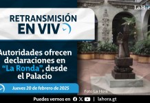 Retransmisión: Autoridades ofrecen declaraciones en “La Ronda”, desde el Palacio Autoridades participan este jueves 20 de febrero en la “Ronda”, espacio en donde responderán a preguntas de medios de comunicación. Foto La Hora: Diseño- Roberto Altán.