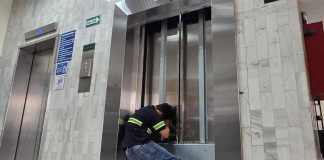 Primeros elevadores de Torre de Tribunales fueron entregados al OJ. Foto La Hora: Sergio Osegueda