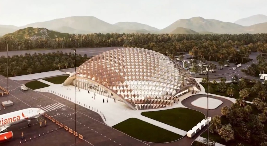 Vista del diseño del Aeropuerto Internacional del Pacífico. Foto La Hora: Gobierno de El Salvador