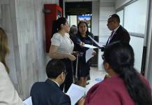 Juzgado Cuarto Penal informa de la suspensión de la audiencia de anticipo de prueba. Foto La Hora: Fabricio Alonzo