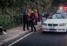 Tránsito lento en zona 7 tras ataque armado contra pasajero de vehículo Ataque armado en zona 7. Foto: Daniel Ramírez