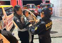 Localizan bebé abandonado en zona 1. Foto: Bomberos Voluntarios