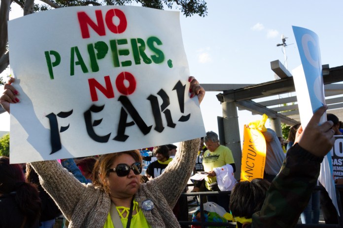 Archivo de una manifestación de migrantes. Foto La Hora: EFE