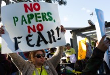 Archivo de una manifestación de migrantes. Foto La Hora: EFE