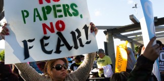 Archivo de una manifestación de migrantes. Foto La Hora: EFE