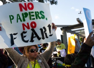 Archivo de una manifestación de migrantes. Foto La Hora: EFE
