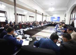 Los jefes de bloque aprobaron la distribución de comisiones este 18 de febrero. Foto: Congreso de la República