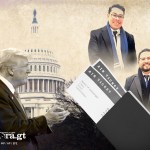 El MP vuelve un misterio y secreto quién pagó el famoso viaje por toma de posesión de Trump. Diseño: La Hora / Roberto Altán.
