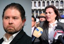 A la izquierda Diego Sagastume Vidaurre y a la derecha Patricia Gámez. Foto / La Hora Archivo