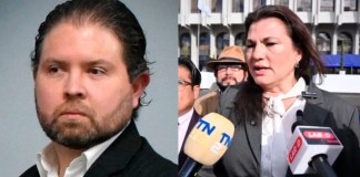 A la izquierda Diego Sagastume Vidaurre y a la derecha Patricia Gámez. Foto / La Hora Archivo