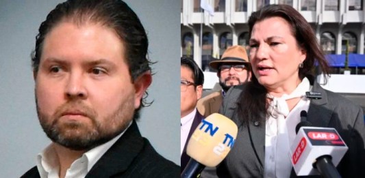 A la izquierda Diego Sagastume Vidaurre y a la derecha Patricia Gámez. Foto / La Hora Archivo