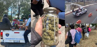 Autoridades de la USAC entregaron a la PNC a estudiantes con supuestas drogas. Foto: USAC
