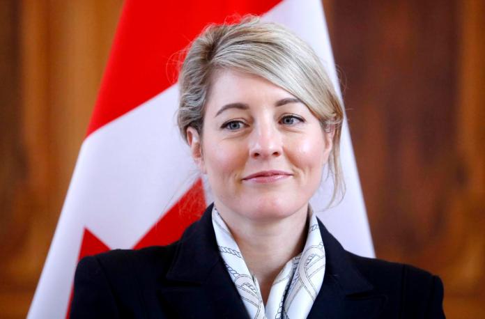 Foto de archivo de la ministra de Exteriores canadiense, Mélanie Joly. Foto La Hora: EFE