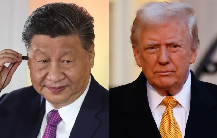 Combo de fotografías del presidente de China, Xi Jinping, y el presidente EE.UU., Donald Trump. Foto La Hora: EFE