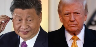 Combo de fotografías del presidente de China, Xi Jinping, y el presidente EE.UU., Donald Trump. Foto La Hora: EFE