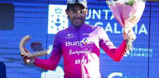 El campeón nacional Sergio Chumil ganó la etapa reina de la competencia O Gran Camiño y la subida al podio por segunda ocasión en Europa. Foto: Federación Guatemalteca de Ciclismo / La Hora.