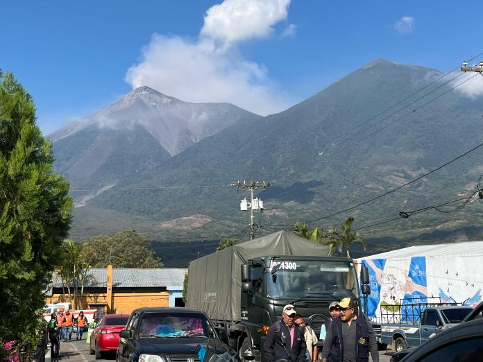 Volcán de Fuego. Foto: Conred / La Hora