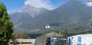 Volcán de Fuego. Foto: Conred / La Hora