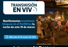 EN VIVO: Momentos de tensión entre manifestantes y agentes antimotines en zona 1 Foto La Hora: José Orozco.