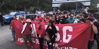 PROVIAL ha reportado el primer bloqueo del día por parte de sindicalistas de salud en Cuilapa, Santa Rosa.