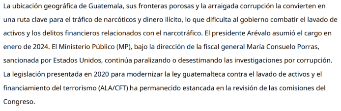 Informe sobre la Estrategia Internacional de Fiscalización de Estupefacientes, volumen II "Lavado de Dinero".