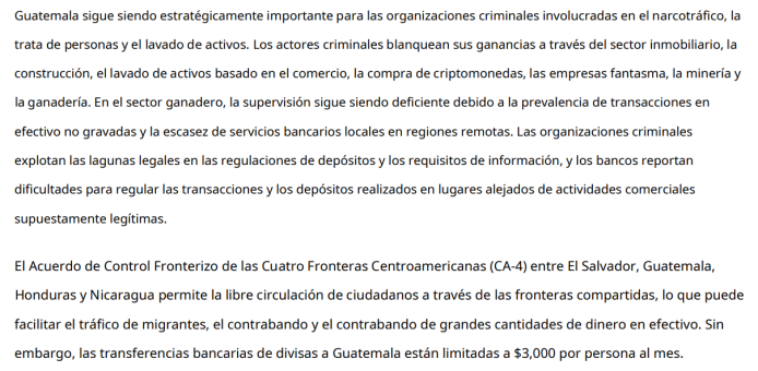 Informe sobre la Estrategia Internacional de Fiscalización de Estupefacientes, volumen II "Lavado de Dinero".